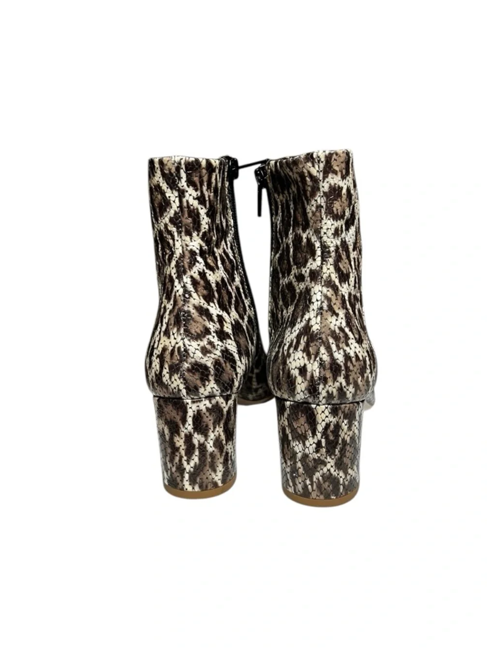 🌻NEW NWOT AGL Marette Leopard Snake Embossed Leather Ankle Boots EU 39 US 8.5